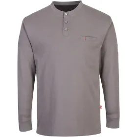Multinorm Henleyshirt FR32 FR Anti-Static M, grau