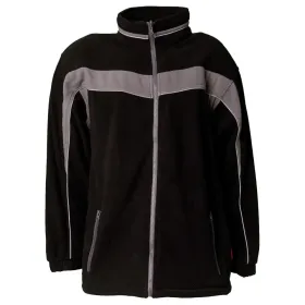 Fleecejacke &quot;PLALINE&quot; L, schwarz/zink