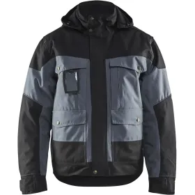 Winterjacke mit Kapuze &quot;4886&quot; XL, grau/schwarz