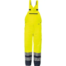 Warnschutz Winter-Latzhose &quot;KONTRAST&quot; gelb/marine, XL