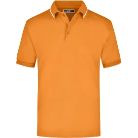 Poloshirt Tipping &quot;JN034&quot; orange/white, M