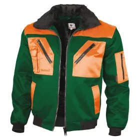 Pilotenjacke 4in1 mehrfarbig M, grün/orange