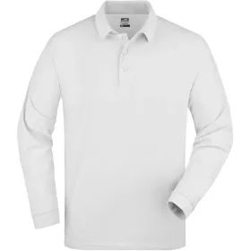 Polo-Piqué Langarm &quot;JN022&quot; XL, white