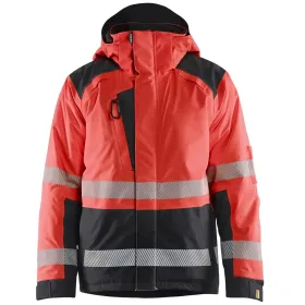 Warnschutz Winterjacke Kl. 3 &quot;4455&quot; rot/schwarz, L