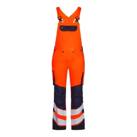 Damen Warnschutz Latzhose &quot;3543-319&quot; Safety Kl. 2 orange/marine, 38