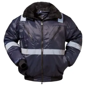 Pilotenjacke 4in1 mit Reflexstreifen &quot;ROGNAN&quot; marine XL