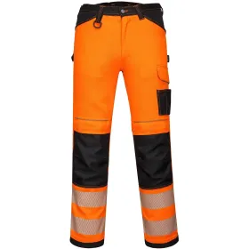 Damen Warnschutz Stretch-Bundhose &quot;PW385&quot; PW3 orange/schwarz, 32 (EU 42)