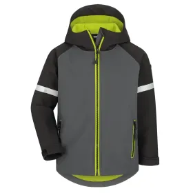 Kinder Softshelljacke &quot;WIGALD&quot;  grau/schwarz 134/140