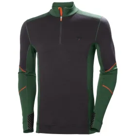 Langarm-Shirt &quot;LIFA MERINO&quot; Halfzip L, grün/schwarz