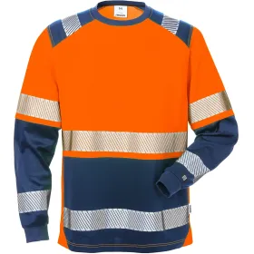 Warnschutz Langarmshirt &quot;7457 THV&quot; Stiby orange/marine, XL