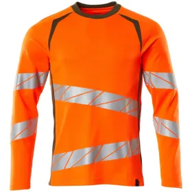 Warnschutz Langarmshirt &quot;ACCELERATE SAFE&quot; UV-Schutz L, orange/moosgrün