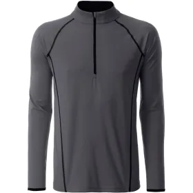 Funktionsshirt Langarm &quot;JN498&quot; M, titan/black