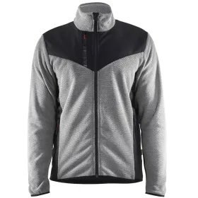 Strickjacke &quot;5942&quot; L, grau-melange/schwarz