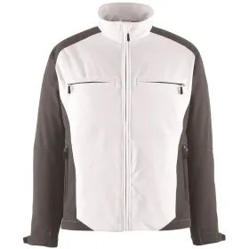 Softshelljacke &quot;DRESDEN&quot; Unique Zweifarbig L, weiß/anthrazit