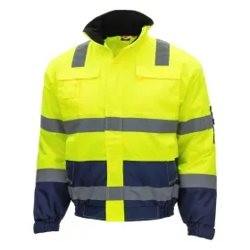 Warnschutz Pilotenjacke &quot;MOTION TEX VIZ&quot; M, gelb/blau
