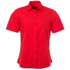 Damen Kurzarm Bluse &quot;JN679&quot; 3XL, tomato