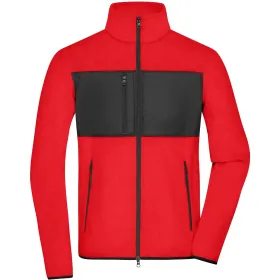 Fleecejacke &quot;JN1312&quot; XL, red/black
