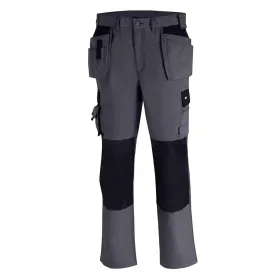 Handwerker Bundhose &quot;PANAMA&quot; Canvas 48, grau/schwarz