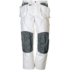 Damen Handwerkerhose &quot;259 BM&quot;&quot; 100% Baumwolle weiß/grau R40