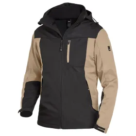 Softshelljacke &quot;JANNIK&quot; beige/schwarz, L