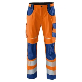 Warnschutz-Bundhose &quot;REFLECTIQ&quot; orange/kornblau, 26
