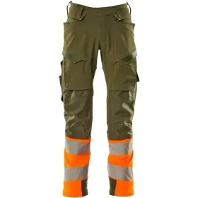 Warnschutz Stretch Bundhose Kl.1 &quot;ACCELERATE SAFE&quot; moosgrün/orange, 82C50 (EU 50)