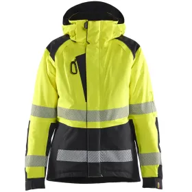 Damen Warnschutz Winterjacke Kl 2 &quot;4456&quot;  M, gelb/schwarz