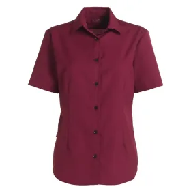 Damen Bluse kurzarm &quot;1567&quot; L, bordeaux