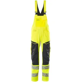 Warnschutz Latzhose &quot;19569&quot; Accelerate Safe 82C54 (EU 54), gelb/schwarz