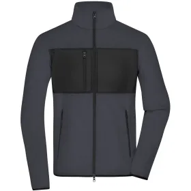 Fleecejacke &quot;JN1312&quot; carbon/black, 3XL