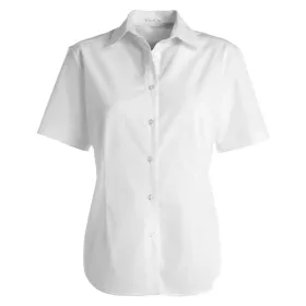 Damen Bluse kurzarm &quot;1567&quot; L, Weiß