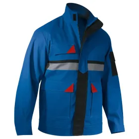 Multinorm Bundjacke &quot;BRAND X PROTECT&quot; kornblau/rot 44