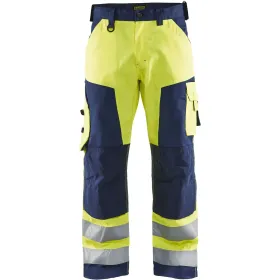 Warnschutz Bundhose &quot;1566&quot; C48, gelb/marine