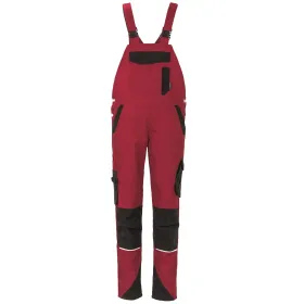 Damen Stretch-Latzhose &quot;Norit&quot; 48, rot/schwarz