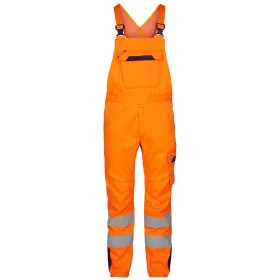 Multinorm Latzhose &quot;3285-830&quot; Safety+ 320 g/m² Kl. 2 orange/marine 44