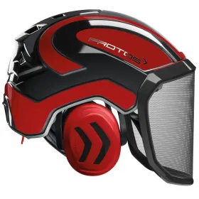 Forsthelm &quot;INTEGRAL FOREST&quot; fein F39 schwarz/rot
