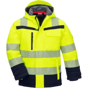 Kinder Hi-Viz Winter Softshelljacke &quot;MOTION TEX KIDS&quot; gelb 146/152