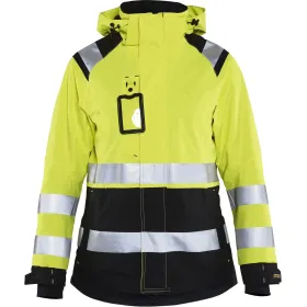Damen Warnschutz Regenjacke &quot;4904&quot; M, gelb/schwarz