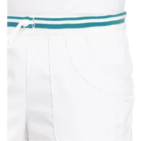 Damen-Bundhose Classic-Fit &quot;08/6750&quot; weiß/petrol, 46