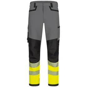 Warnschutz Stretch Bundhose Kl. 1  50, grau/schwarz/gelb