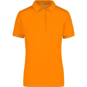 Damen Elastic Polo-Shirt &quot;JN568&quot; S, orange/white
