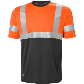 Warnschutz T-Shirt &quot;ADDVIS&quot; UV-Schutz orange/schwarz, M