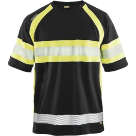Warnschutz T-Shirt mit UV-Schutz &quot;3337&quot; L, schwarz/gelb