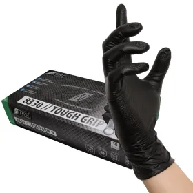 Nitril Einweghandschuhe &quot;TOUGH GRIP N&quot; schwarz | 50 Stk. 10 (XL)