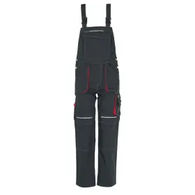 Latzhose &quot;BASALT&quot; anthrazit/rot, 52