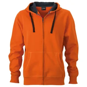 Kapuzen-Sweatjacke &quot;JN595&quot; XL, dark-orange