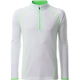 Funktionsshirt Langarm &quot;JN498&quot; L, white/bright-green