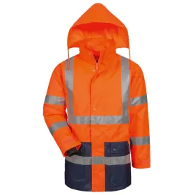 Warnschutz-Parka 2-in-1 &quot;ALEXANDER&quot; orange/marine M