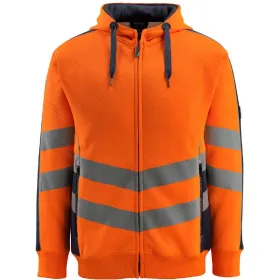 Warnschutz Kapuzensweatshirt &quot;CORBY&quot; Safe Supreme UV-Schutz XL, orange/schwarzblau