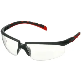 Schutzbrille Solus™ S2001SGAF-RED grau/rote Bügel, klare Scheibe 